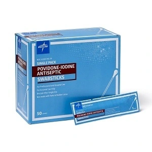1 Pack 4 Povidone-Iodine Swabsticks - Medline