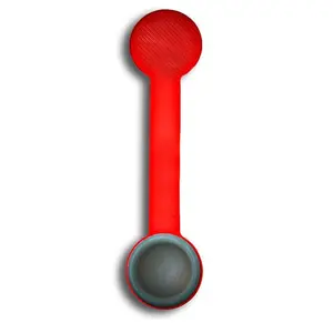 Long Double Ended Occluder - Black and Red Maddox