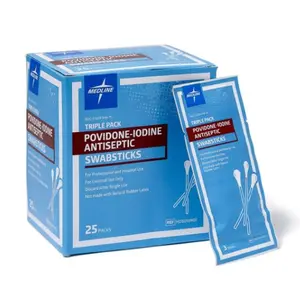 3 Pack 4 Povidone-Iodine Swabsticks - Medline