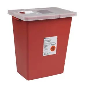 8 Gallon Red Container - Locking Hinged Lid
