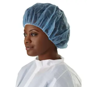 Cap Bouffant 21" Blue LtxFree 100/bx CRI1001