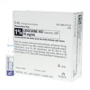 Lidocaine Injectable 1% 2mL Preservative Free