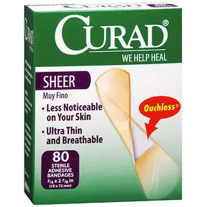 Adhesive Bandages - Sheer 0.75in x 3in [AX11407]