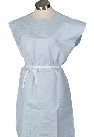 McKesson exam gown - blue 30-42in waist