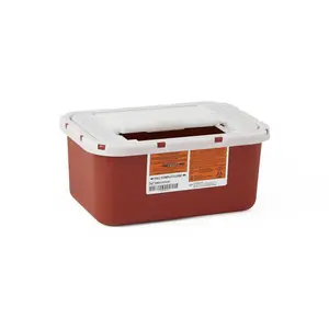 2 Gallon Yellow Chemotherapy Container - Locking Hinged Lid