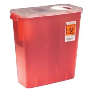 3 Gallon Translucent Red Container - Locking Horizontal Lid