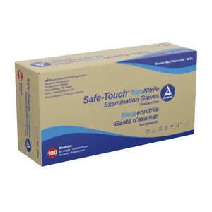 Latex-Free Nitrile - Safe-Touch Blue, Medium
