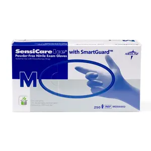 Glove Exam Sensicare Nitrile PF Med-Ice Blue Box of 250