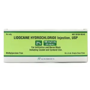 Lidocaine 2% 20mg/ml Vial SDVPF 10pk NDC 55150016505