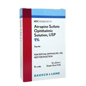 Atropine Sulfate Ophth Solution USP 1% 10 x 0.4 mL NDC 82260000101